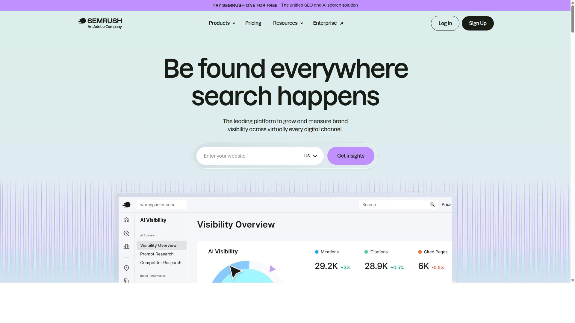SEMrush website
